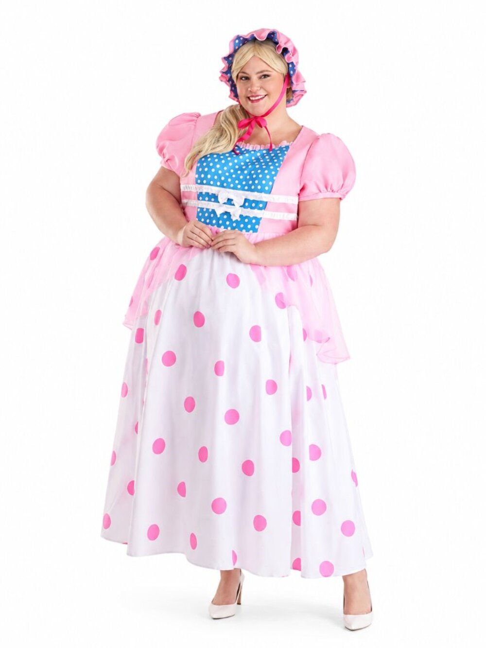 NIP Fun.com Bo Peep Plus Size Women's Costume 2X Bonnet Dress Halloween Cosplay